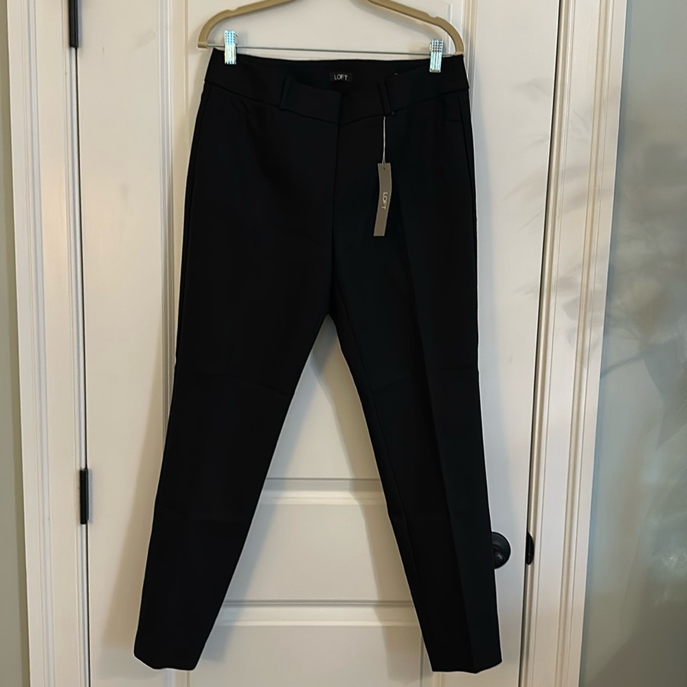 LOFT Julie Skinny Black Pants